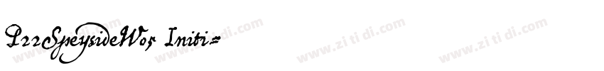 P22SpeysideW05 Initi字体转换